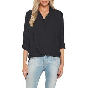 Pleione Solid High/Low Blouse